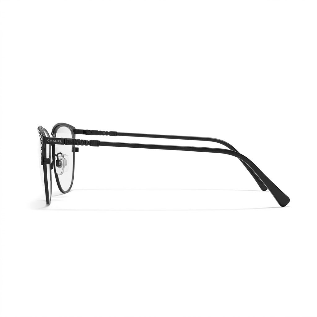 Lunettes Chanel Photogray Anti-Reflet Blue Cut – Cat Eye Noire À Strass