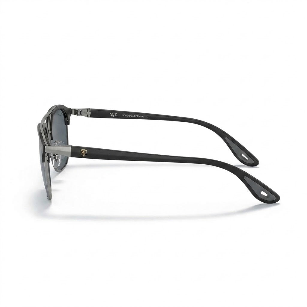 Lunettes De Soleil Ray-Ban – Clubmaster Noire Et Argentée