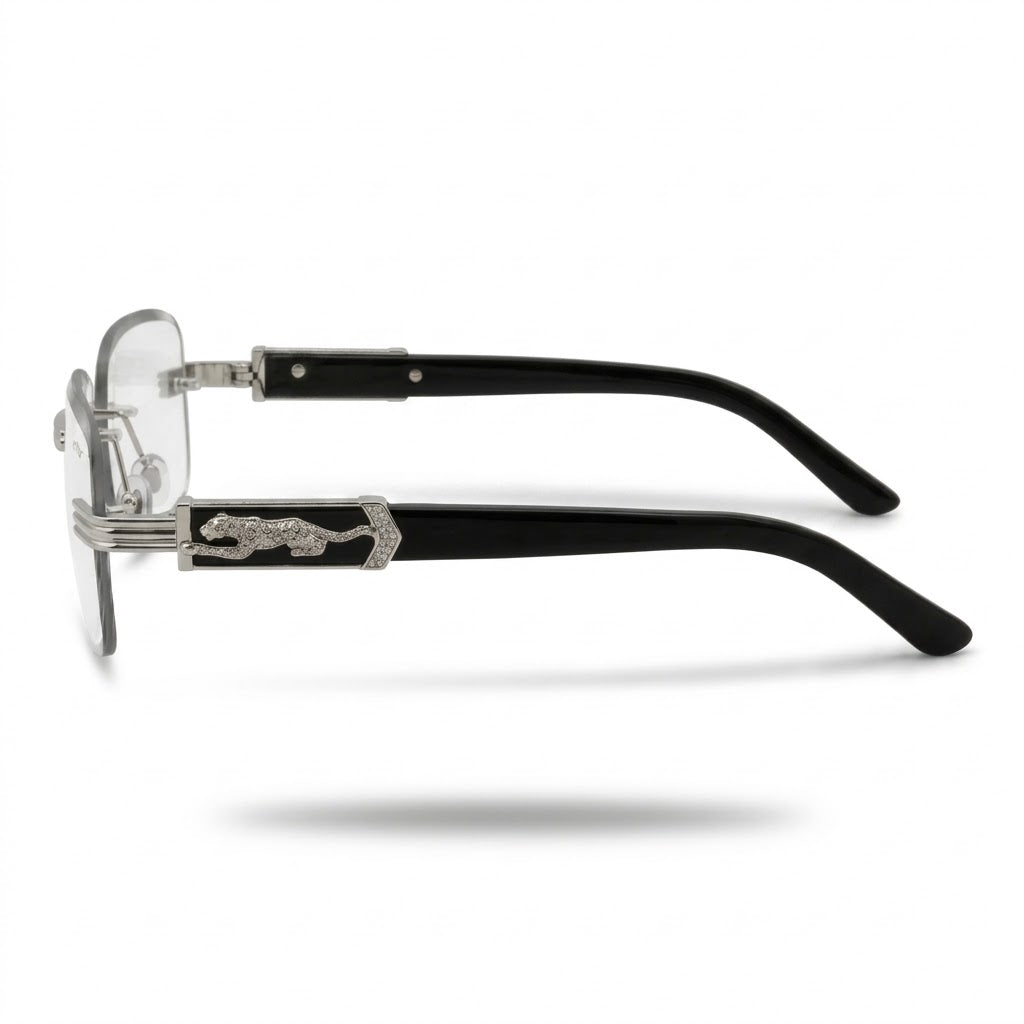Lunettes Cartier Photochromiques – Teinte Automatique – Percée Argentée À Branches Noires