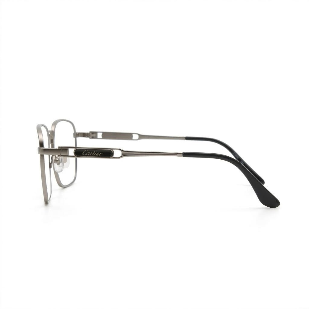 Lunettes Cartier Photogray Anti-Reflet Blue Cut – Cartier Carré Argenté Double Pont