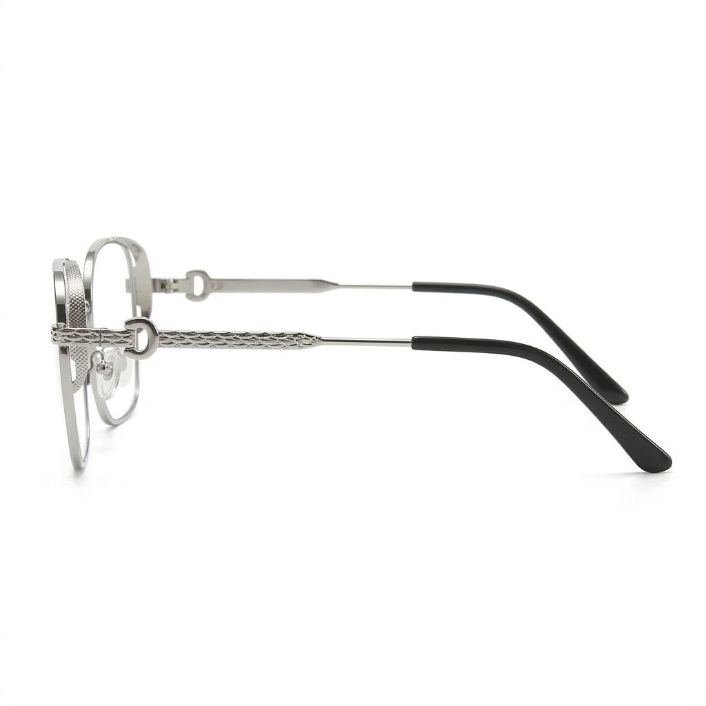 Lunettes Cartier Photogray Blue Cut Anti-Reflet – Métal Argenté Branches Tressées