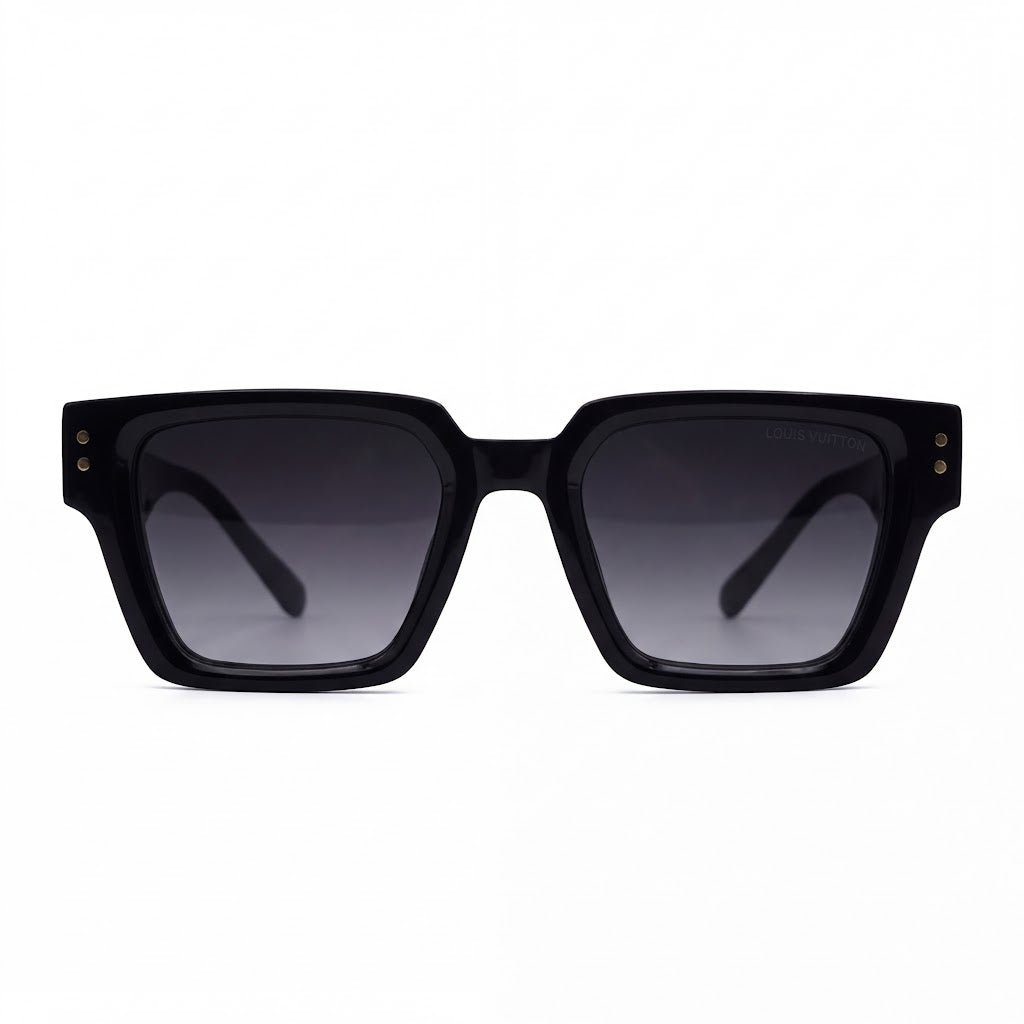 Lunettes de soleil Louis Vuitton – Carré noir épais à verres dégradés