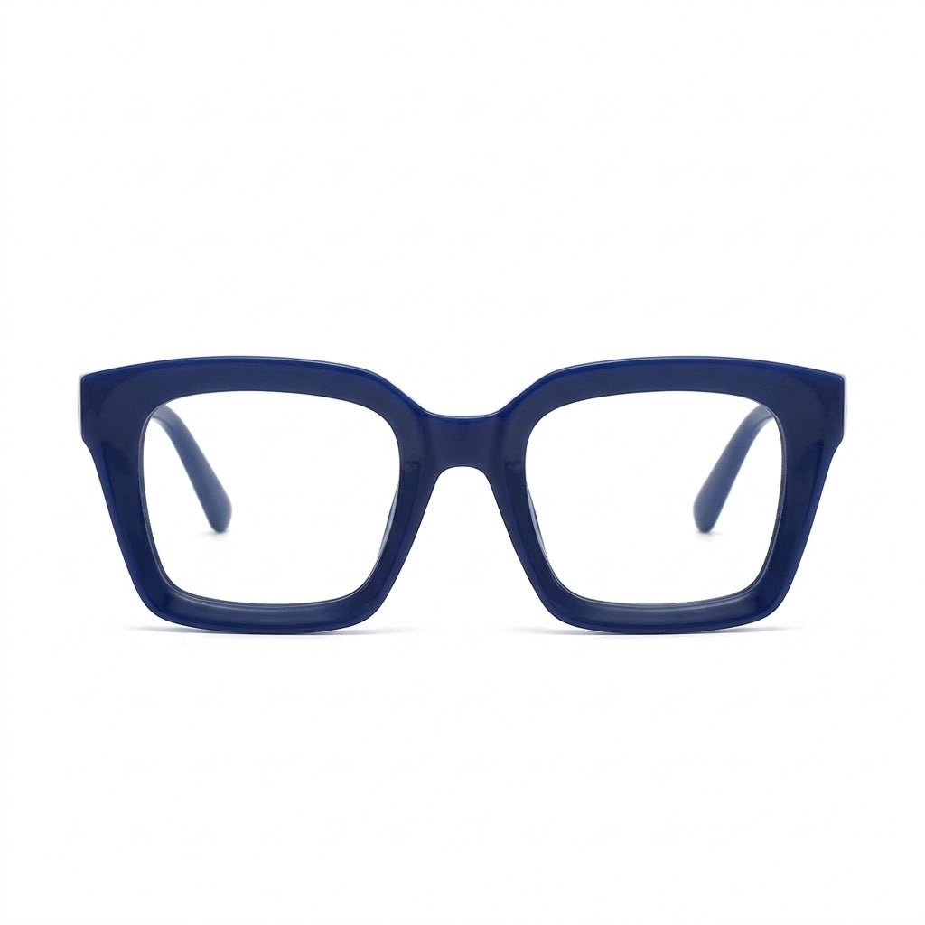 Lunettes Photogray Anti-Reflet – Monture Carrée Bleue Moderne