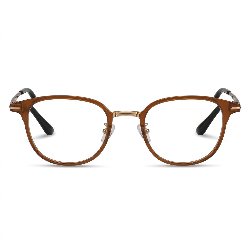 Lunettes Photogray Anti-Reflet Maybach – Carré Marron Aux Détails Dorés