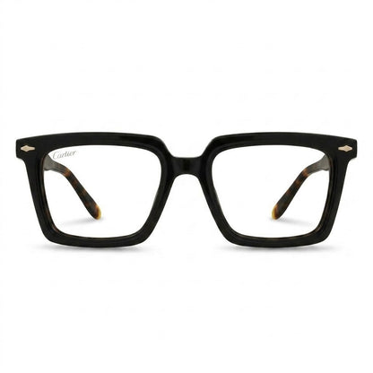 Lunettes Cartier Photogray Anti-Reflet Blue Cut – Carrée Noire Style Vintage Écaille