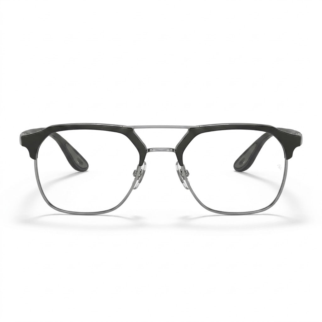 Lunettes Ray-Ban Photogray Anti-Reflet Blue Cut – Browline Noire Et Argentée