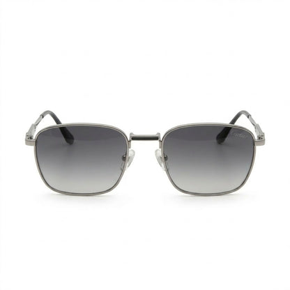 Lunettes Cartier De Soleil – Carrée Argentée À Verres Dégradés