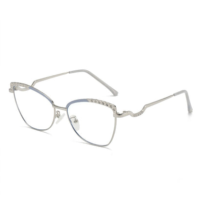 Lunettes Photochromiques – Teinte Automatique – Cat Eye Scintillante Argentée