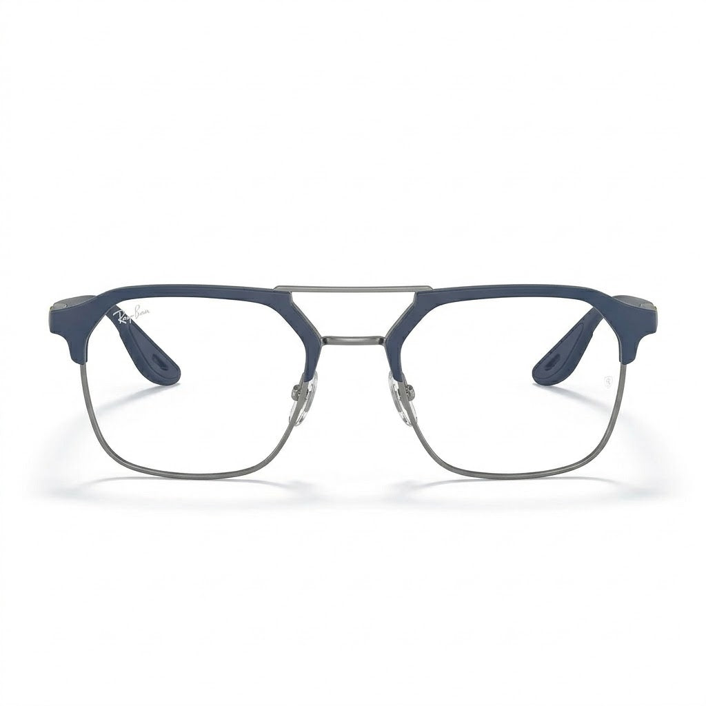 Lunettes Photogray Anti-Reflet Ray Ban  – Monture bicolore bleue et argentée