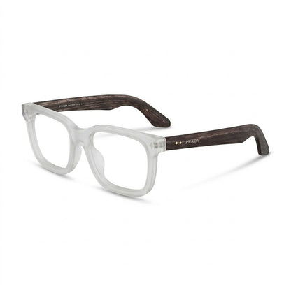 Lunettes Prada Photogray Anti-Reflet Blue Cut – Carrée Givrée À Branches Texturées