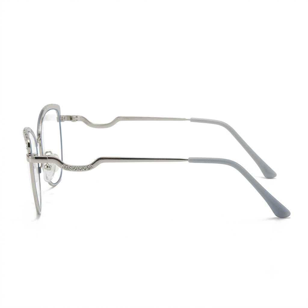 Lunettes Photochromiques – Teinte Automatique – Cat Eye Scintillante Argentée