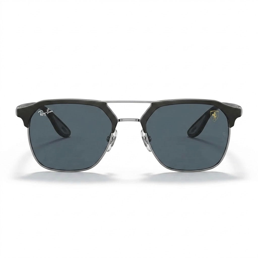 Lunettes De Soleil Ray-Ban – Clubmaster Noire Et Argentée