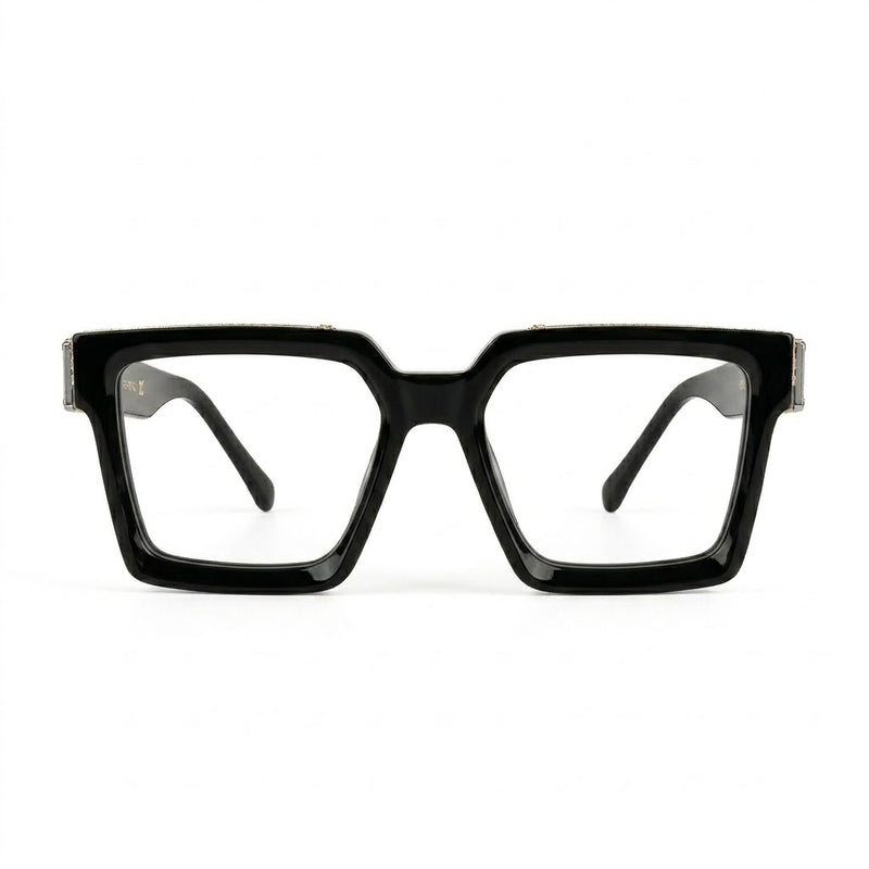 Lunettes Louis Vuitton Photogray Anti-Reflet Blue Cut – Carré Noir Oversize Doré