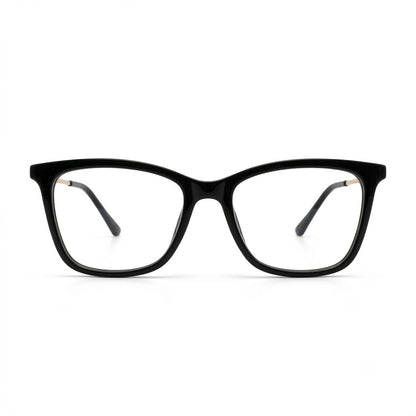 Lunettes Photogray Anti-Reflet – Carrée Noire Style Papillon Doré