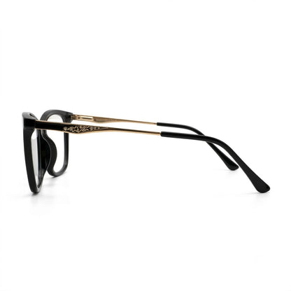 Lunettes Photogray Anti-Reflet – Carrée Noire Style Papillon Doré