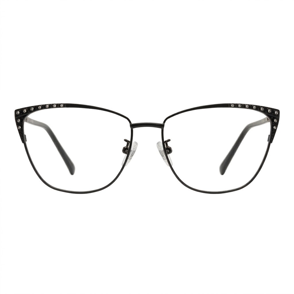 Lunettes Chanel Photogray Anti-Reflet Blue Cut – Cat Eye Noire À Strass