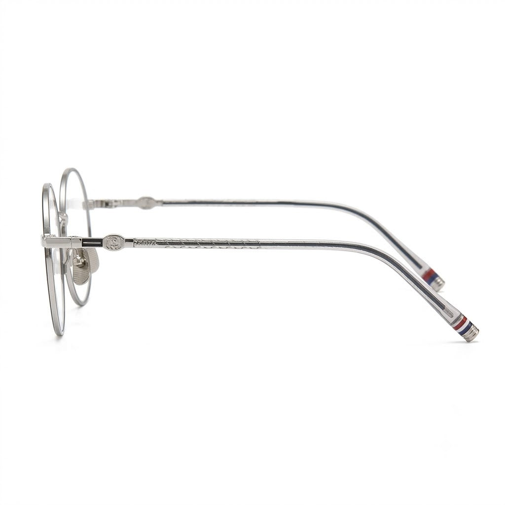 Lunettes Photogray Anti-Reflet – Ronde Fine En Métal Argenté