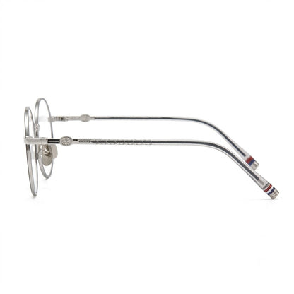 Lunettes Photogray Anti-Reflet – Ronde Fine En Métal Argenté