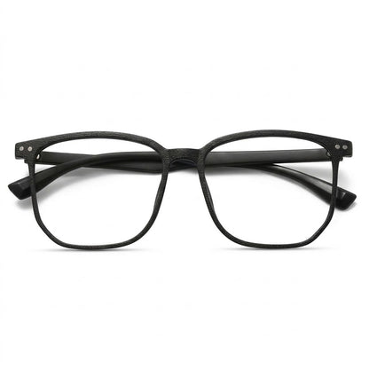 Lunettes Anti-Reflet Photogray – Monture Arrondie Noire Texturée
