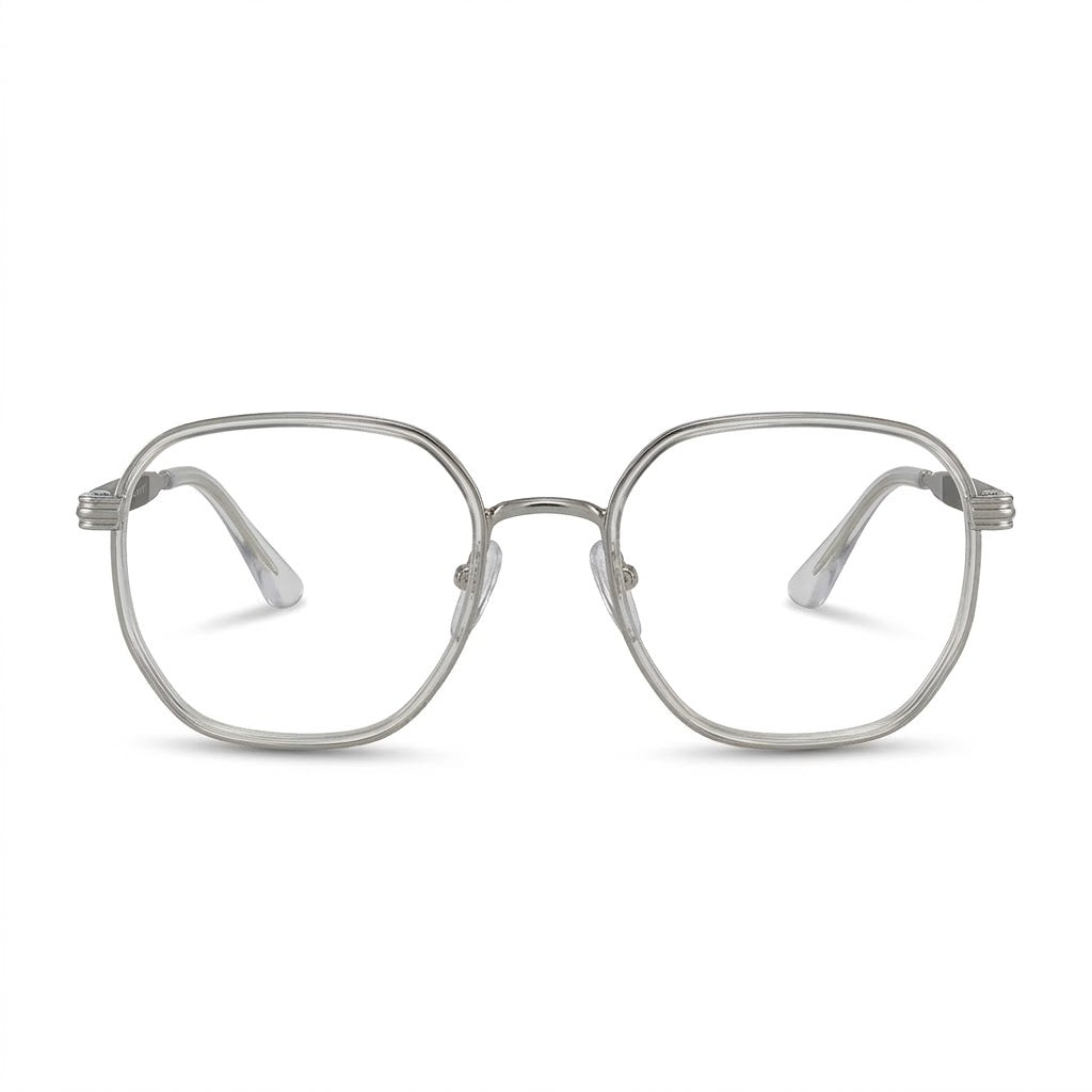 Lunettes Prada Photogray Anti-Reflet Blue Cut – Aviateur Fin Argenté Classique
