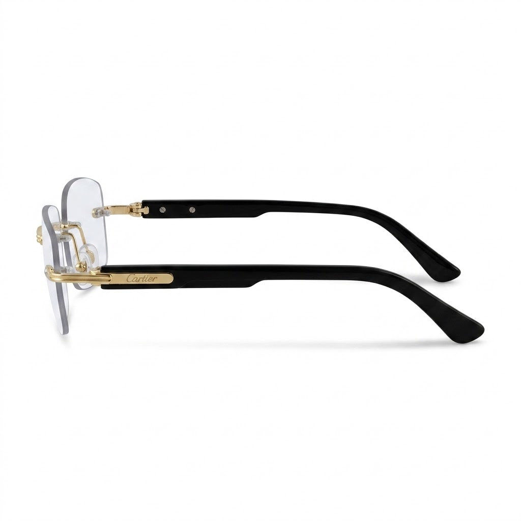 Lunettes Cartier Photogray Anti-Reflet Polycarbonate – Percée sans cerclage dorée