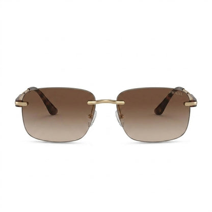 Lunettes De Soleil Prada – Percée Fine Dorée Et Marron Dégradé