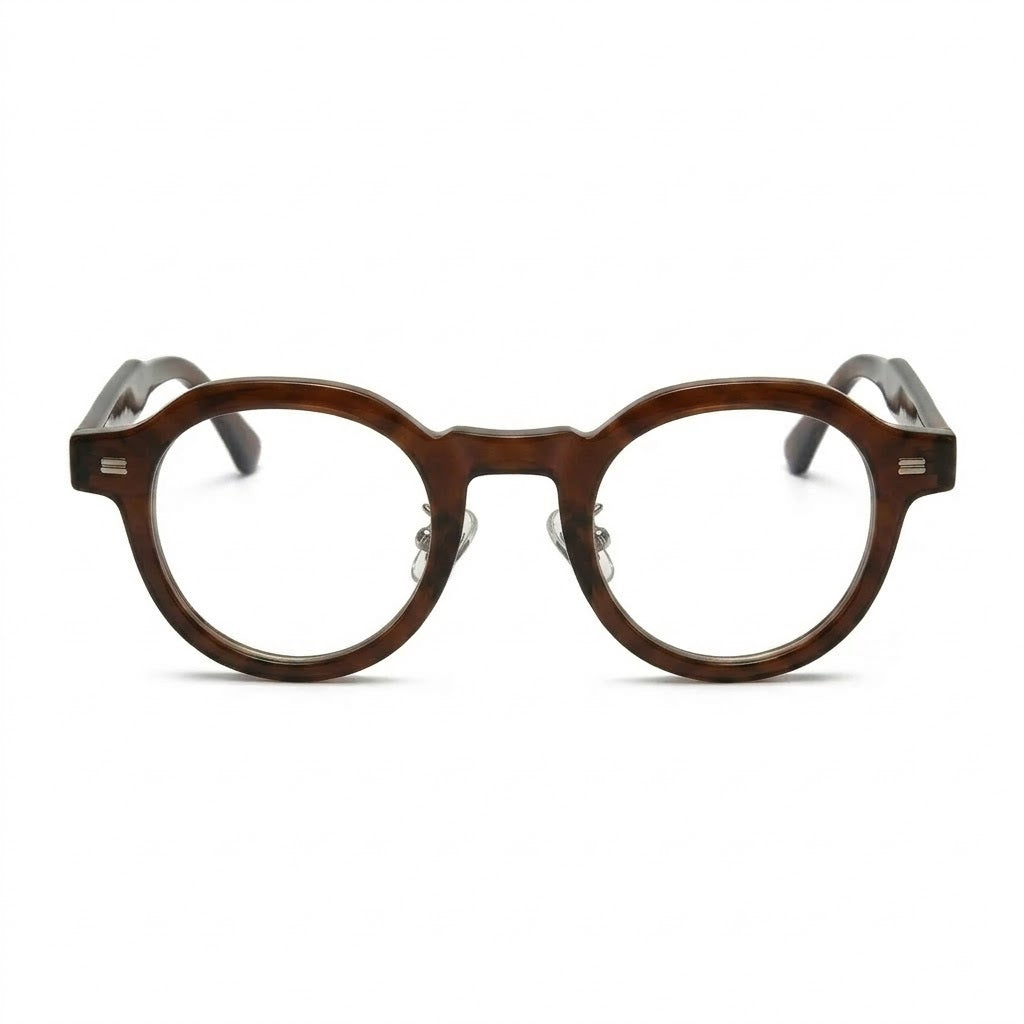 Lunettes Photogray Anti-Reflet – Ronde Marron Style Vintage