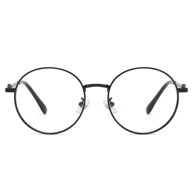 Lunettes Photogray Anti-Reflet – Ronde Noire En Métal Fin