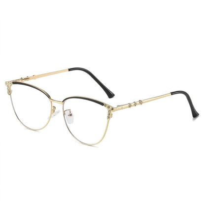 Lunettes Photochromiques - Cat Eye Dorée Strass Style Glamour