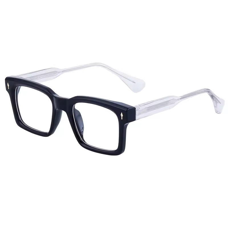 Lunettes Photogray Anti-Reflet – Monture Carrée Noir et Cristal Moderne