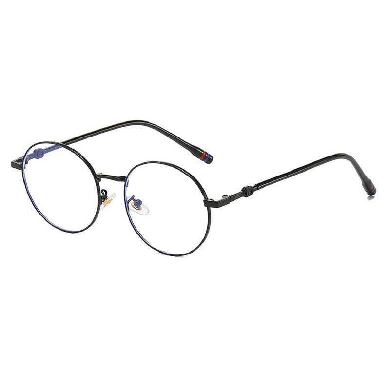 Lunettes Photogray Anti-Reflet – Ronde Noire En Métal Fin