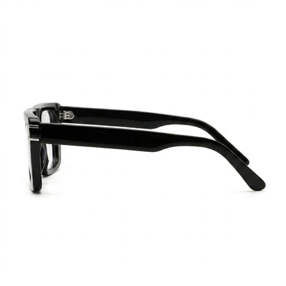 Lunettes Photogray Anti-Reflet – Grande Carrée Noire À Rivets