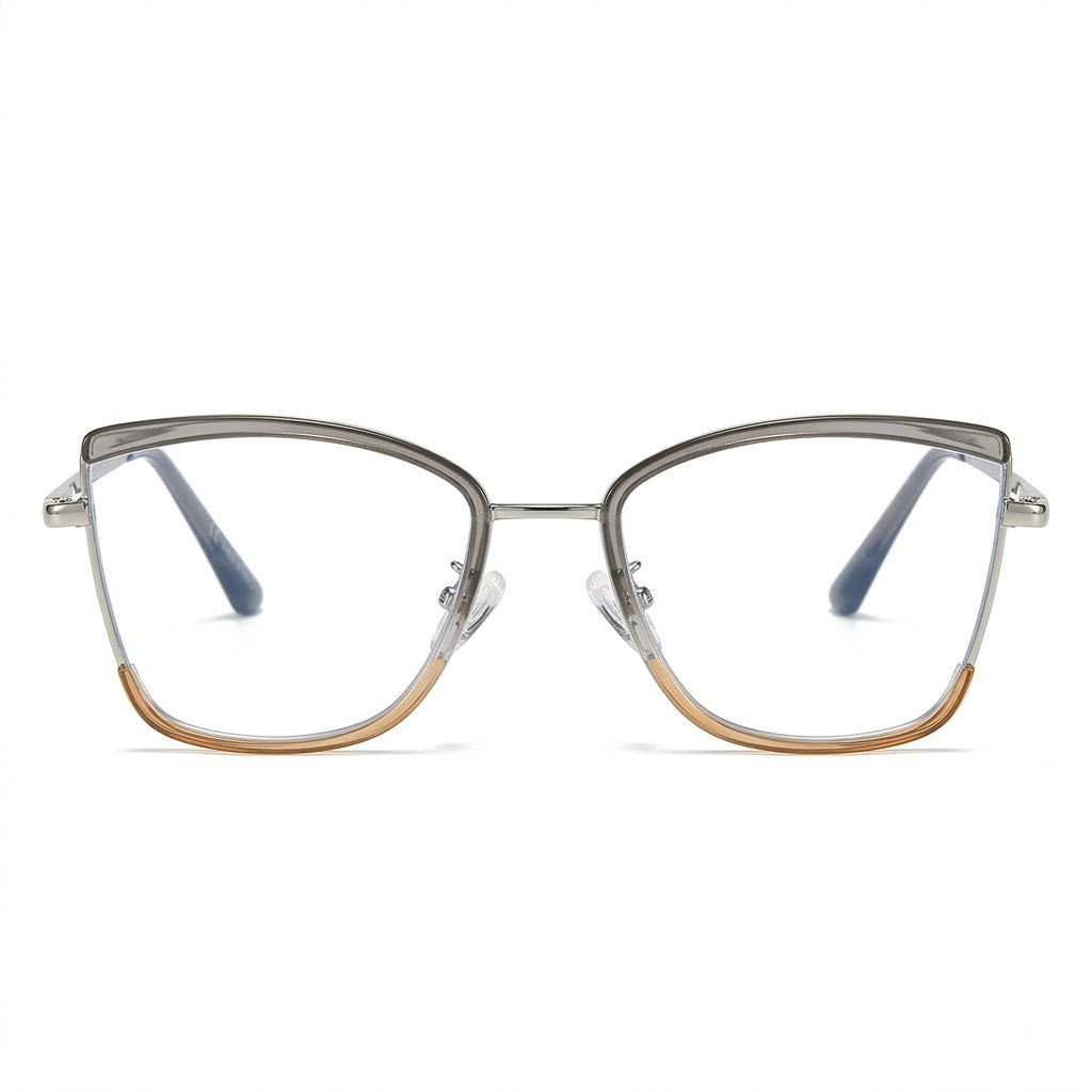 Lunettes Dior Photogray Anti-Reflet Blue Cut – Cat Eye Grise Et Ambrée