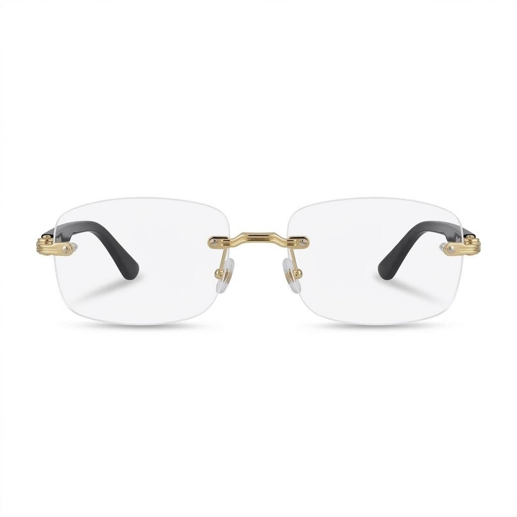 Lunettes Cartier Photogray Anti-Reflet Polycarbonate – Percée sans cerclage dorée