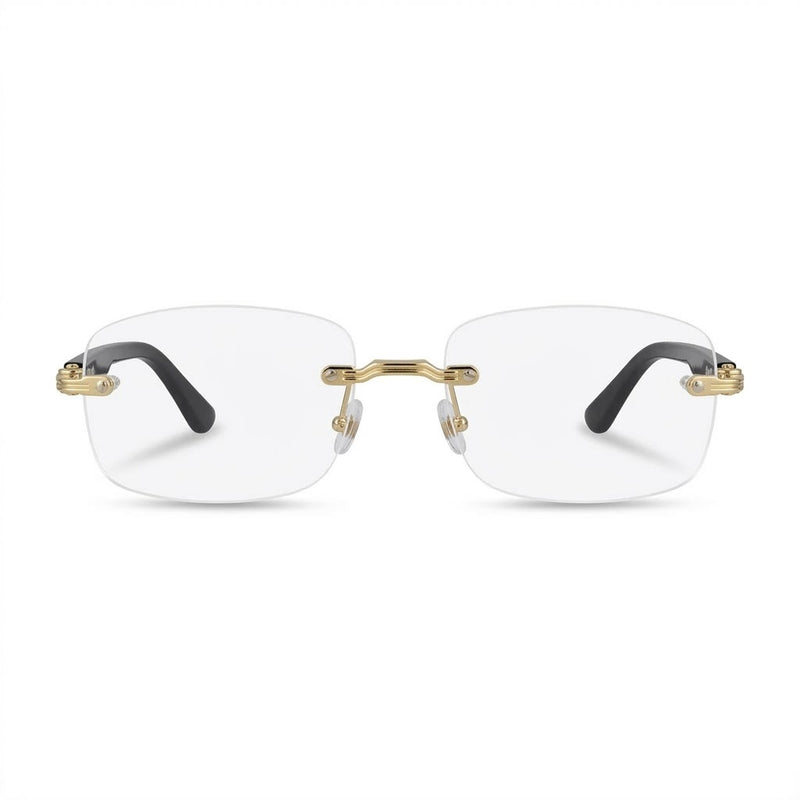 Lunettes Cartier Photogray Anti-Reflet Polycarbonate – Percée sans cerclage dorée