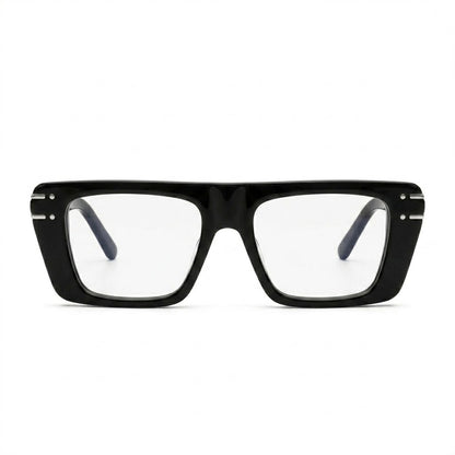 Lunettes Photogray Anti-Reflet – Grande Carrée Noire À Rivets