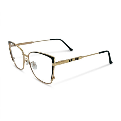 Lunettes Photochromiques – Teinte Automatique – Cat Eye Élégante Dorée Et Noire