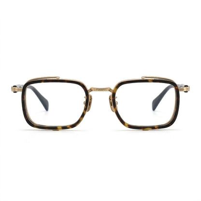 Lunettes Cartier Photogray Anti-Reflet – Carré Bimatière Noir et Doré Double Contour