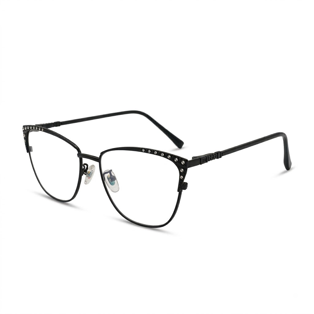 Lunettes Chanel Photogray Anti-Reflet Blue Cut – Cat Eye Noire À Strass