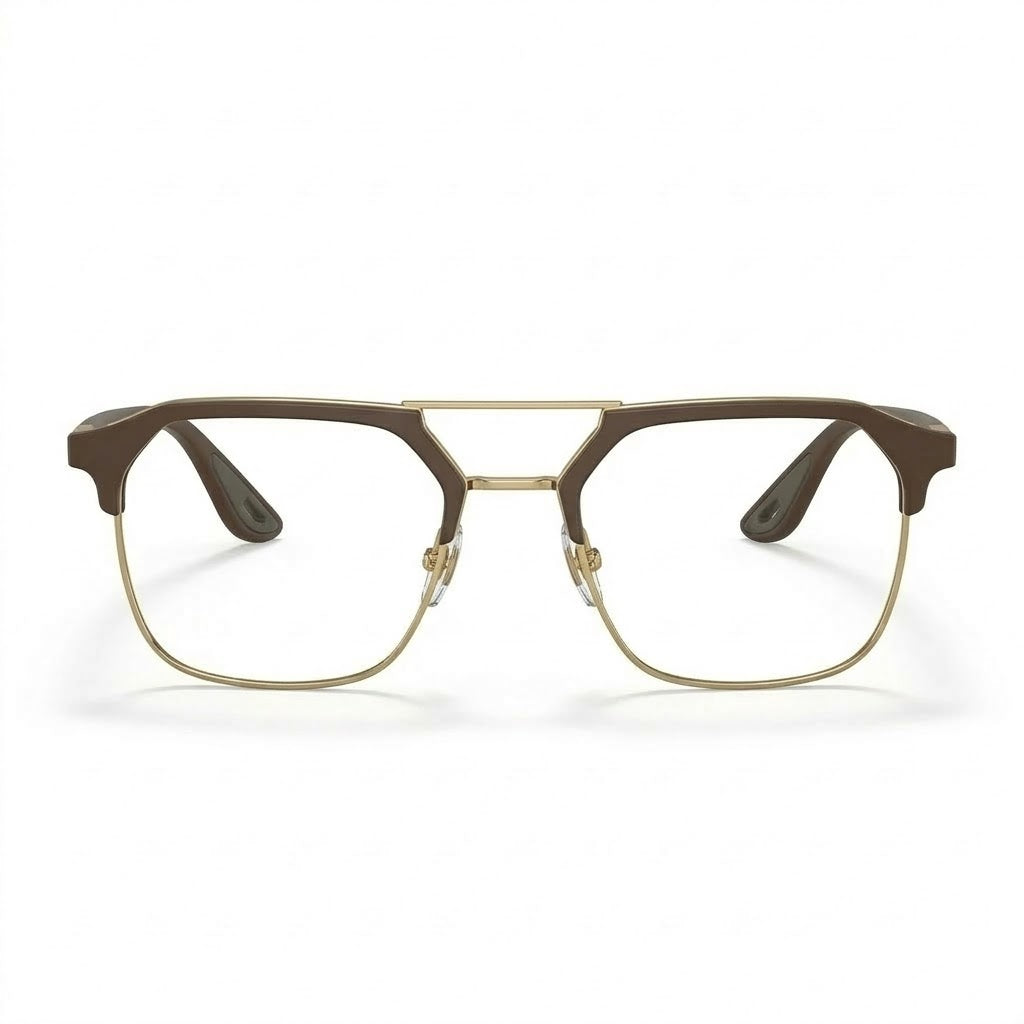 Lunettes Photogray Anti-Reflet Ray Ban – Style clubmaster marron avec base dorée