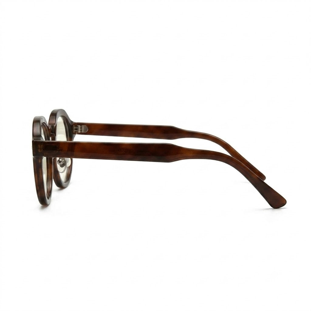 Lunettes Photogray Anti-Reflet – Ronde Marron Style Vintage