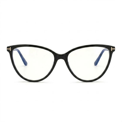 Lunettes Photogray Anti-Reflet – Cat Eye Noire Charnière Dorée