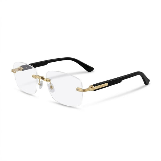 Lunettes Cartier Photogray Anti-Reflet Polycarbonate – Percée sans cerclage dorée
