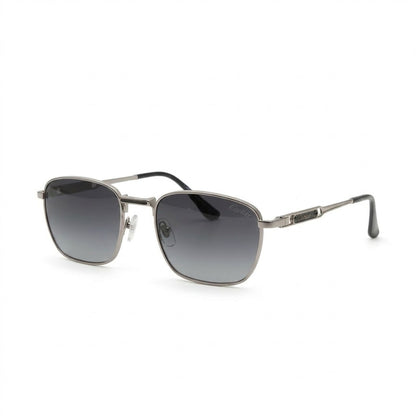 Lunettes Cartier De Soleil – Carrée Argentée À Verres Dégradés