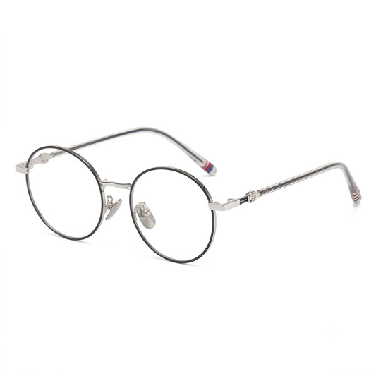 Lunettes Photogray Anti-Reflet – Ronde Fine En Métal Argenté