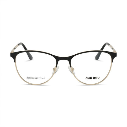 Lunettes Miu Miu Photogray Anti-Reflet – Cat Eye Noire Et Dorée