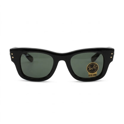 Lunettes De Soleil Ray-Ban – Wayfarer Noire Aux Branches Larges