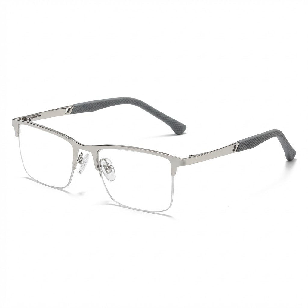 Lunettes Anti-Reflet Photogray – Demi-Monture Fine à Style Technique
