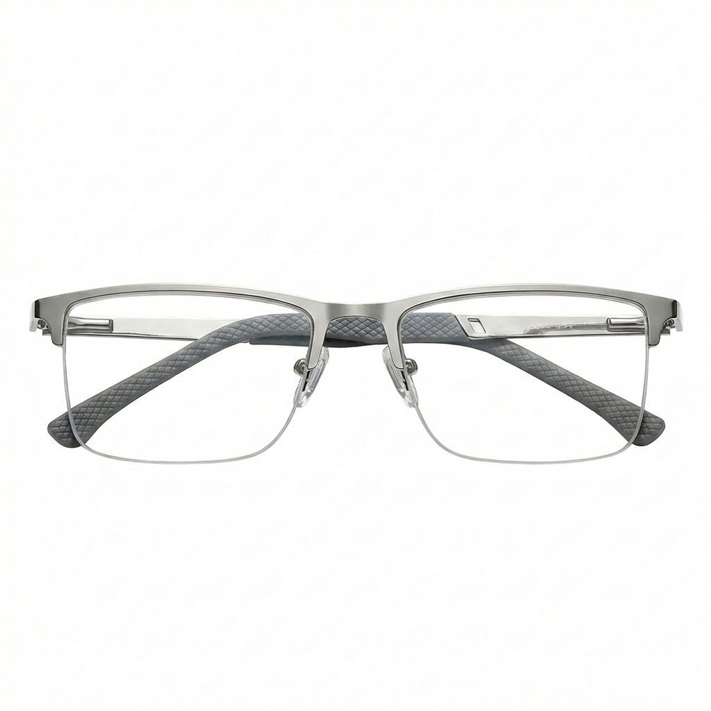 Lunettes Anti-Reflet Photogray – Demi-Monture Fine à Style Technique