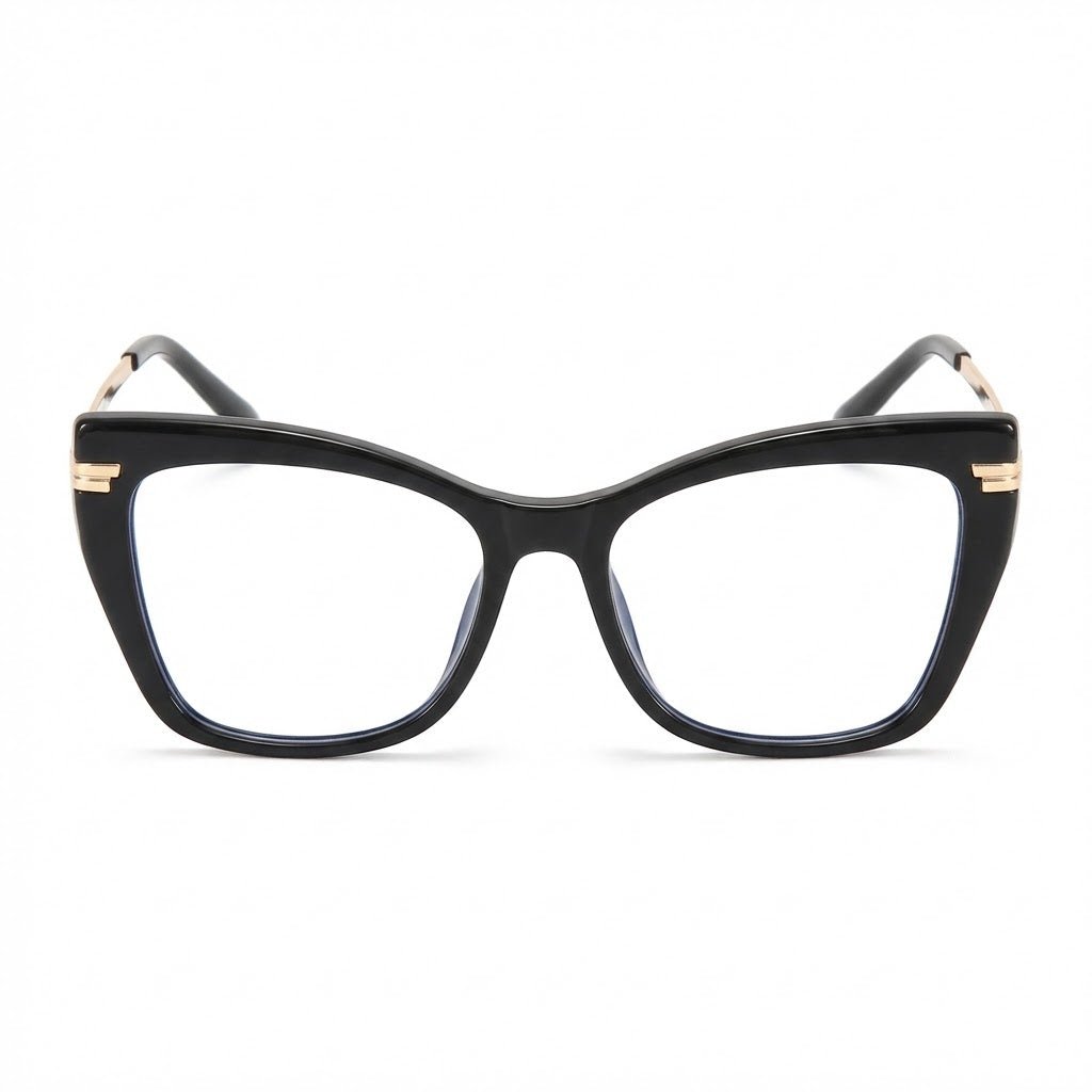Lunettes photogray bicolores noir et doré – Amzi Optique Dakar